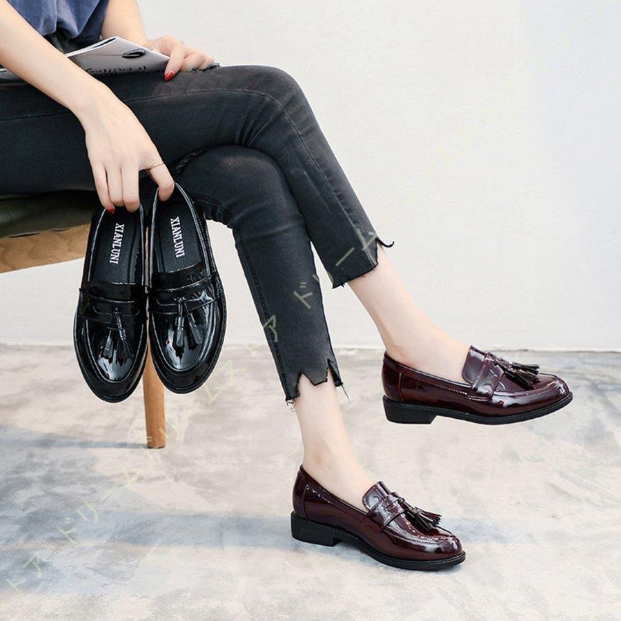 ローファー パンプス レディース シンプル 厚底 スリッポン シューズ エナメル タッセル付き オペラシューズ 軽量 おしゃれ かわいい 歩きやすい カジュアル Huawuyu 0222 Nx278 エピソード Episode 通販 Yahoo ショッピング