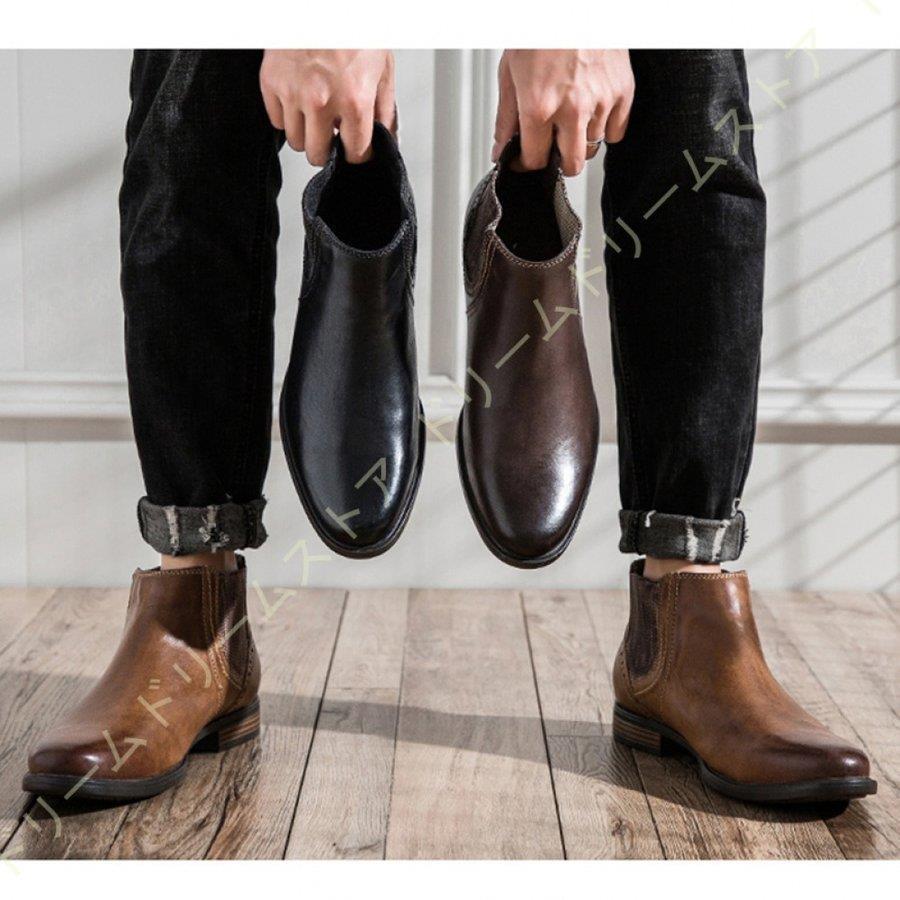 上等な 本革 ブーツ メンズ ビジネスシューズ チャッカーブーツ 靴 紳士靴 メンズブーツ 革靴 ドレスシューズ ショートブーツ チャッカブーツ 脚長 サイドゴアブーツ エンジニアブーツ