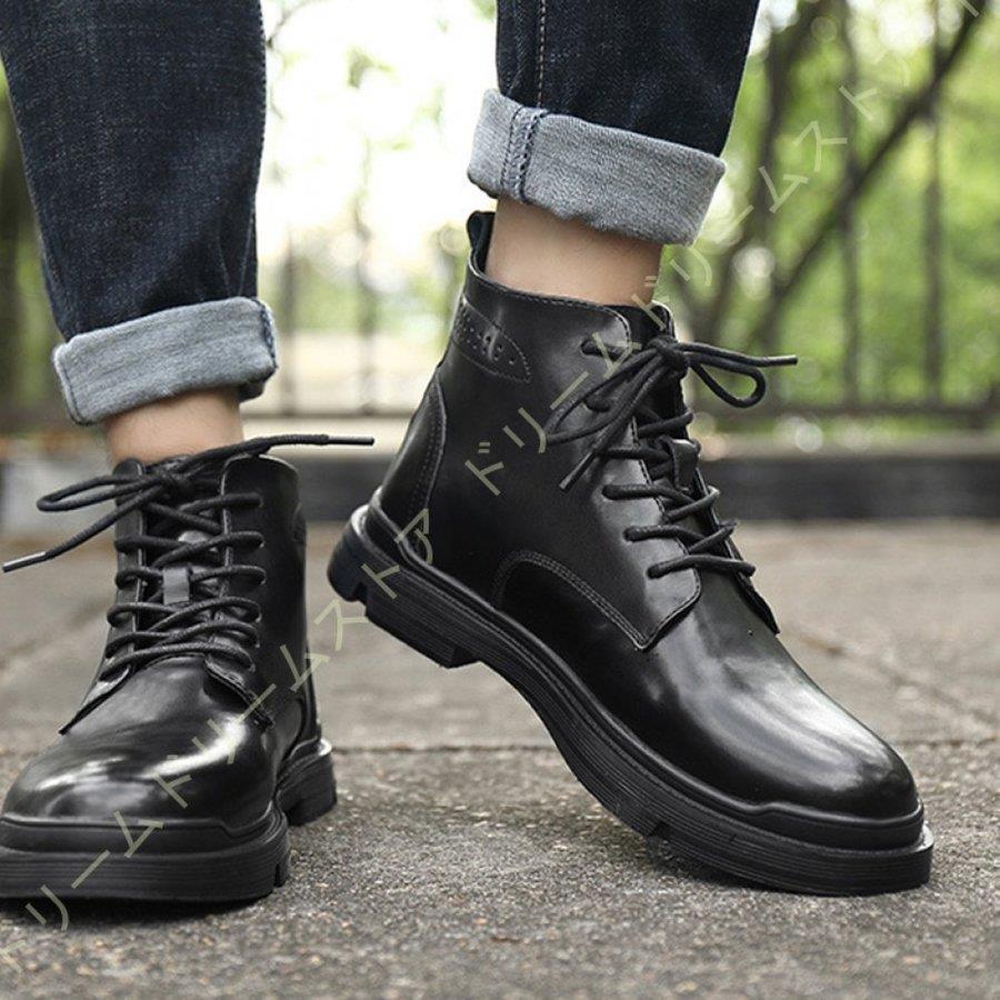 新品同様 革ブーツ ブーツ メンズ 冬用ブーツ Pedwin ブーツ