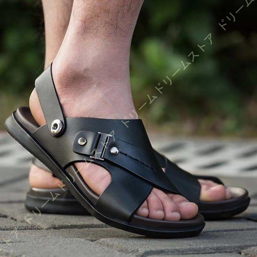 サンダル メンズ メンズサンダル フラットサンダル レザー 本革 リゾート シューズ コーデ 滑り止め オープントゥ スリッポン オフィス 厚底サンダル 靴 Huawuyu 0222 Tx936 エピソード Episode 通販 Yahoo ショッピング
