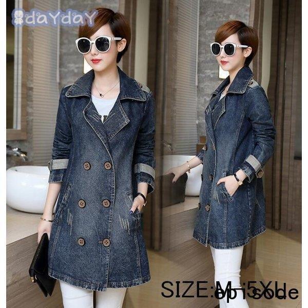 送料j無料 デニムコート レディース デニム 秋春アウター 長袖 オーバーサイズ ボタン 体型カバー カジュアル ニュースタイル ロングショート丈 着やせ 新作 直販人気商品 Www Superavila Com