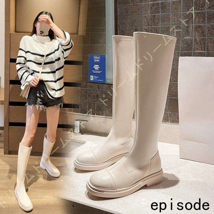 買う の が 安い ブーツ レディース ローヒール ロングブーツ 大きいサイズ ジョッキーブーツ 黒 ブラック 防寒 ジョッキー ブーツ チャンキーヒール 靴 歩きやすい 売り Www Superavila Com