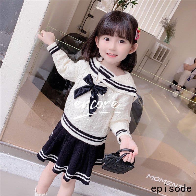 長袖ニットセットアップ 子供服 カジュアル キッズ 女の子 リボン ニット セーター セーラー スカート 春 秋 冬 上下セット 学院風 通学 小学生 卒業式 入学式 :huawuyu-1014-my38:エピソード-episode 通販 ニット2点セット 子供服 スーツ 女の子 フォーマル セットアップ セーター スウィート 春 秋 冬 長袖 可愛い スカート ニット セーター 普段着 お出かけ 旅行 防寒 可愛い 記念日 誕生日 呼ばれ 発表会