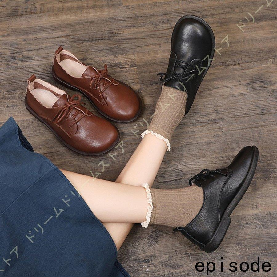 オックスフォード レディース 本革 太ヒール 通学 通勤 レースアップ パンプス シューズ 靴 おじ靴 ヒール カジュアル 女性用 編み上げ 3ホール ブラック黒 Huawuyu 1014 Wdx607 エピソード Episode 通販 Yahoo ショッピング
