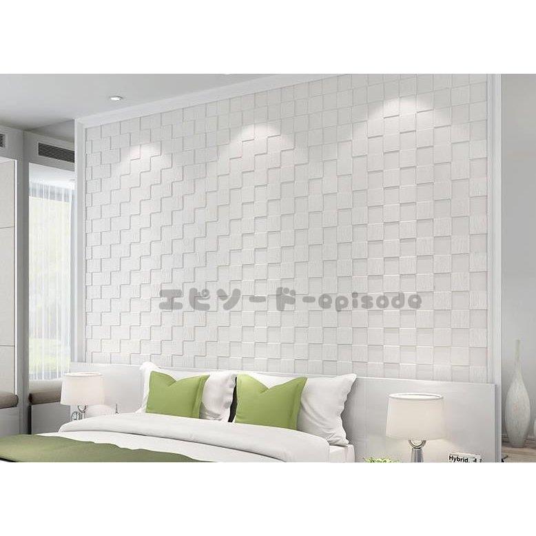 再入荷】 3D 壁紙 レンガ 壁紙シール 粘着力が強い 防水 DIY ホワイト