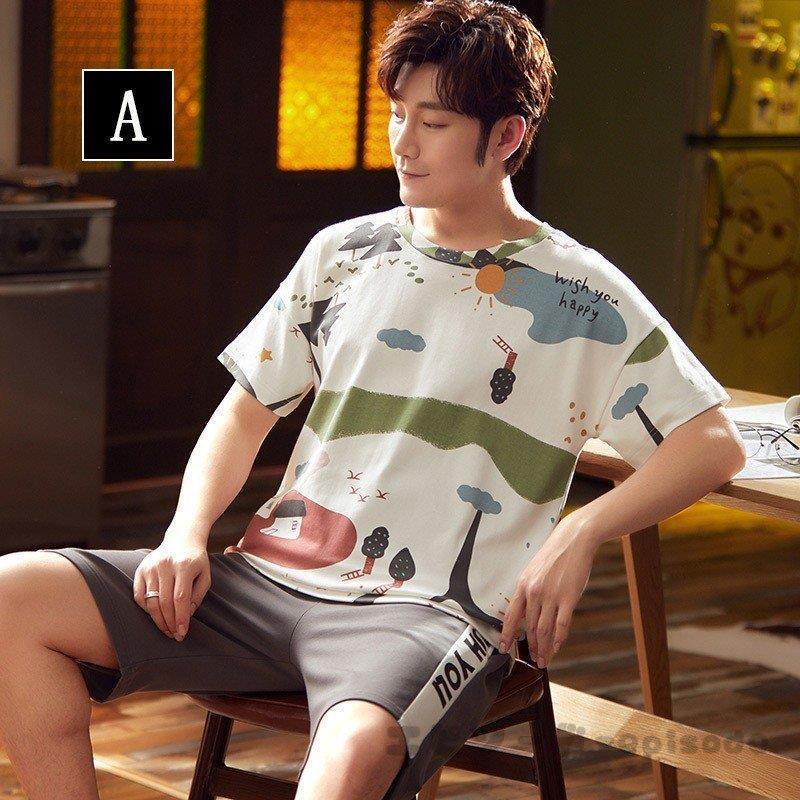 パジャマ メンズ 夏 セットアップ パジャマ コットン 半ズボン プリント 半袖 男性用 大きいサイズ ナイトガウン 部屋着 カジュアル おしゃれ 寝巻き Nsfz Bjm エピソード Episode 通販 Yahoo ショッピング