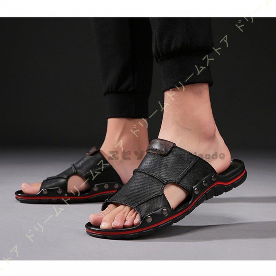 サンダル 黒 メンズ オフィス スリッパ ルーム シューズ サンダル メンズ 大きいサイズ スポーツ サンダル 室内 シューズ 革 おしゃれ ビーチ サボ ビジネス Sykzr42ams Bmpestate Com