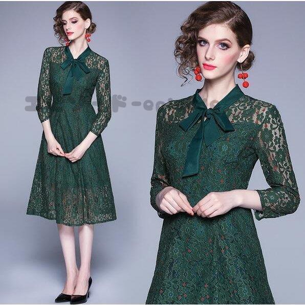 パーティードレス 結婚式ドレス ワンピース ミモレ丈 総レース 緑 グリーン ロングドレス フォーマルドレス お呼ばれ 二次会 演奏会 発表会 代30代 Ychfz Zbl エピソード Episode 通販 Yahoo ショッピング