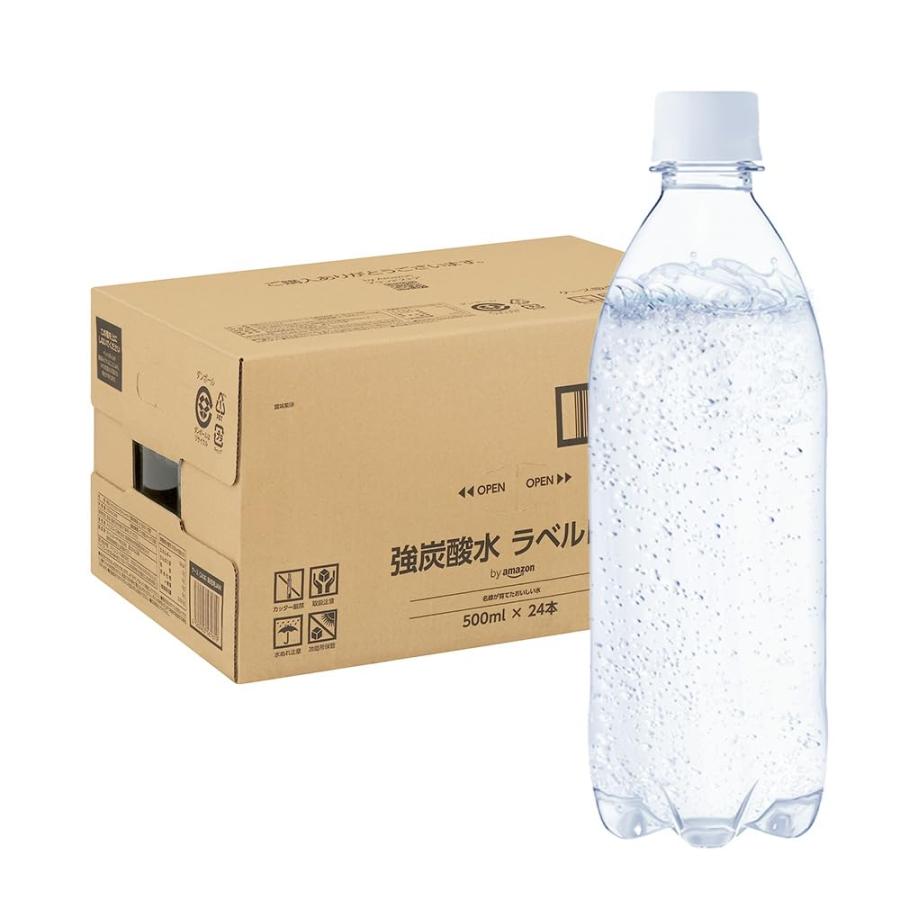 炭酸水 ラベルレス 500ml ×24本 強炭酸水 ペットボトル 500ミリリットル (Smart（Yahoo!・Lulufiore）