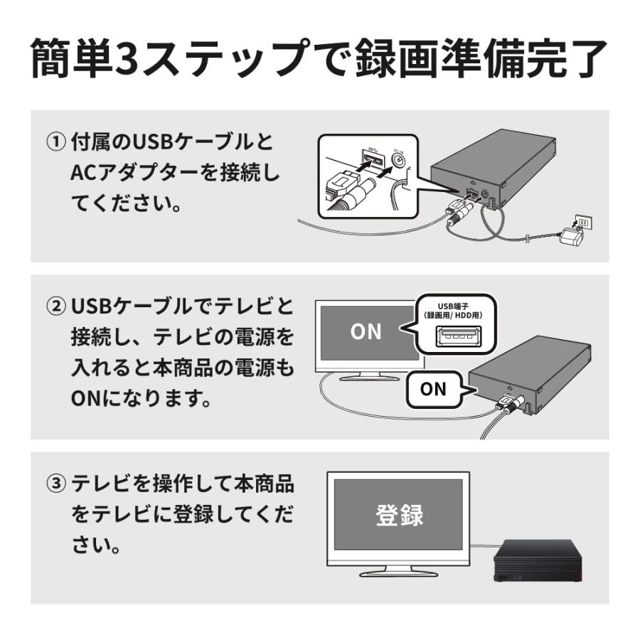 バッファロー 外付けハードディスク 2TB テレビ録画/PC/PS4/4K対応
