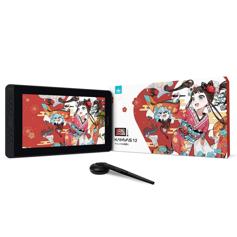 日本限定】 HUION 液タブ 液晶ペンタブレット Kamvas 12 豪華版 11.6