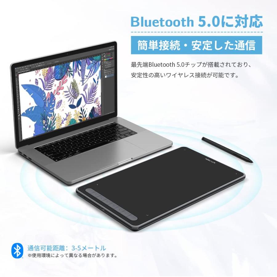 XPPen ペンタブ Deco LW ワイヤレス Bluetooth対応 板タブ ペン