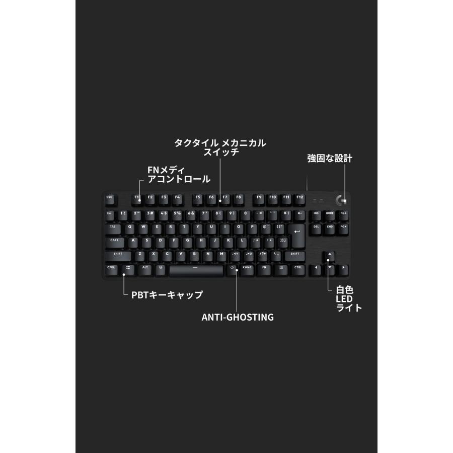 Logicool G ゲーミングキーボード G413TKLSE 有線 テンキーレス