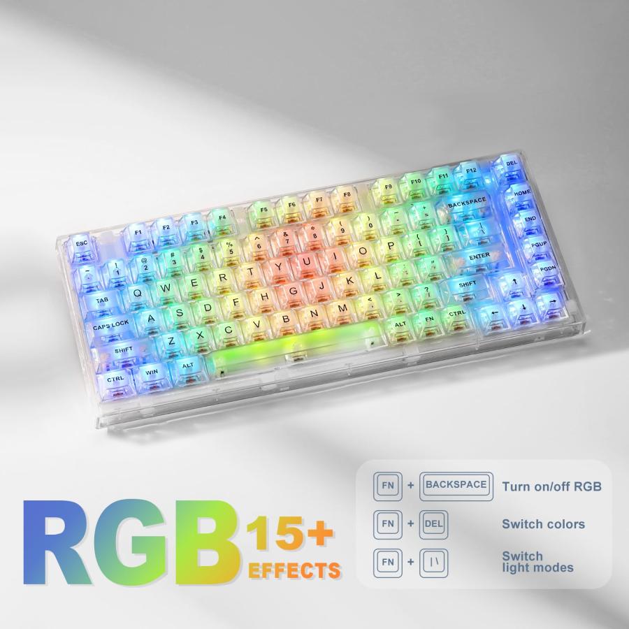 YUNZII X75 PRO 82キーワイヤレス ホットスワップ対応 英語配列