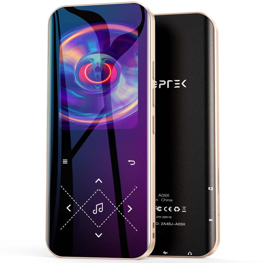 AGPTEK MP3プレーヤー Bluetooth5.3 内蔵32GB 大容量 2.4インチ大画面 金属フレ