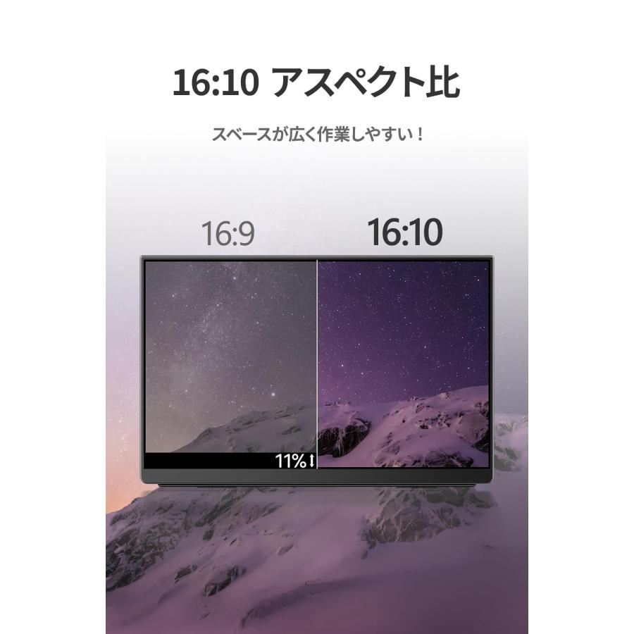 EHOMEWEI モバイルモニター WQXGA 16インチ 2.5K 2560x1600【Windows