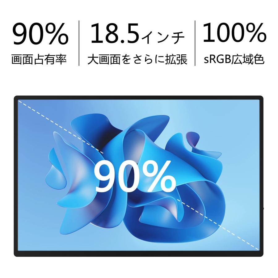 Acouto XC18 モバイルモニター 18.5インチ 疲れ目軽減/青色光源を低減