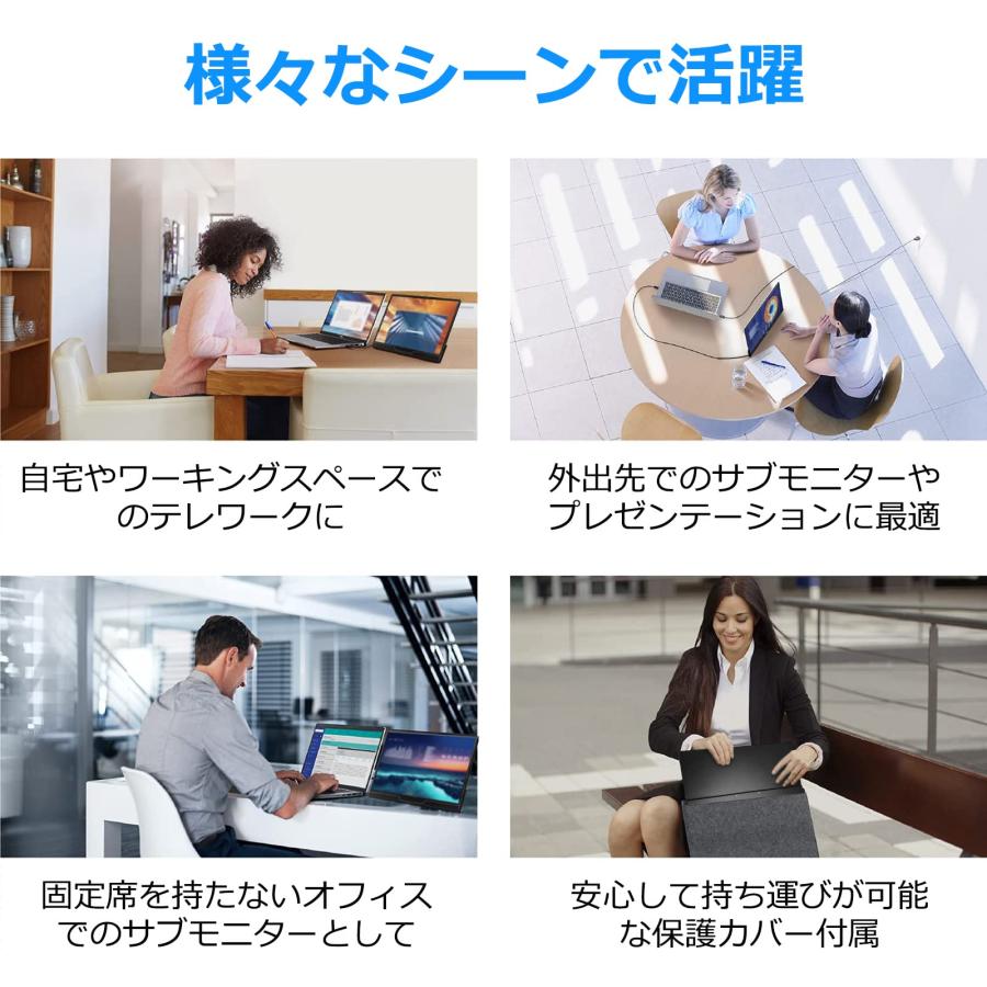 Acouto XC18 モバイルモニター 18.5インチ 疲れ目軽減/青色光源を低減