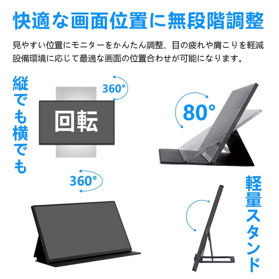 Acouto 18.5インチ XC18 モバイルモニター ポータブルモニター Acouto XC18 モバイルモニター 18.5インチ 疲れ目軽減/青色光源を低減