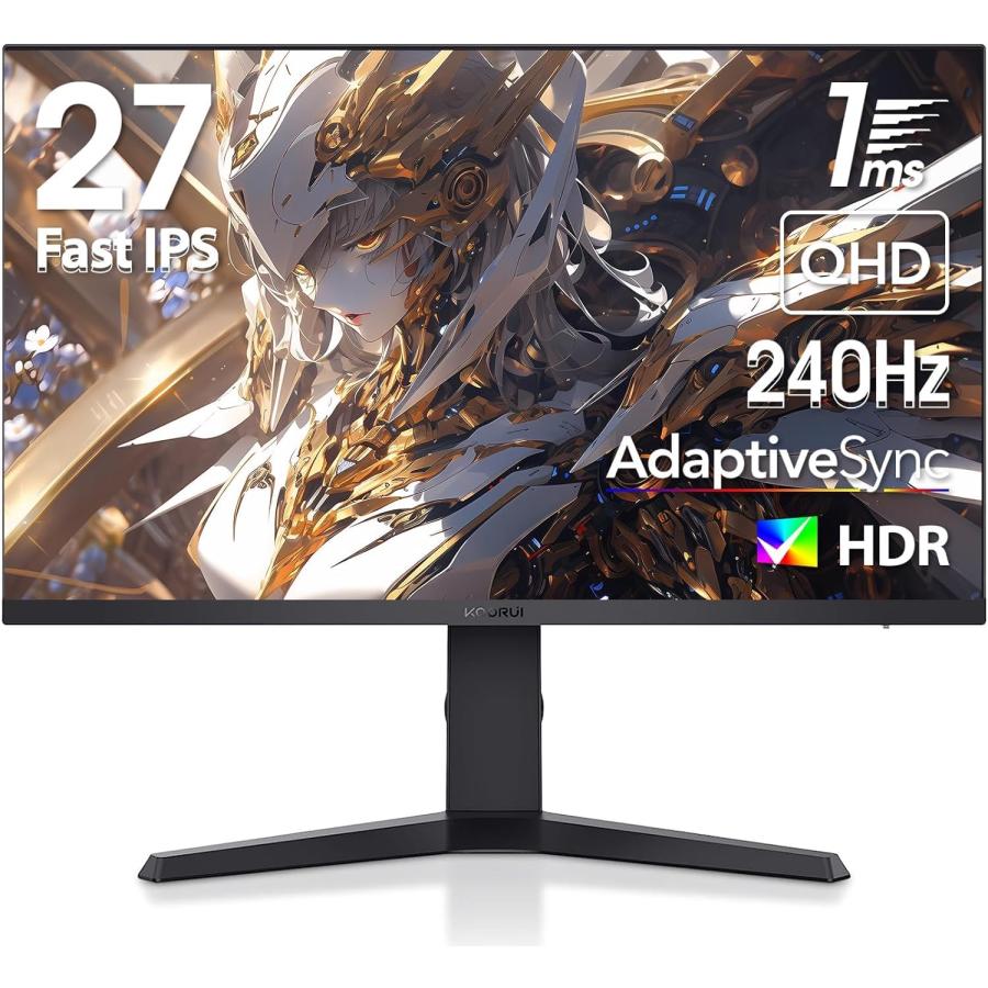 KOORUI パソコンモニター 27インチ KOORUI ゲーミングモニター 27インチ WQHD(2560×1440) @240Hz モニター