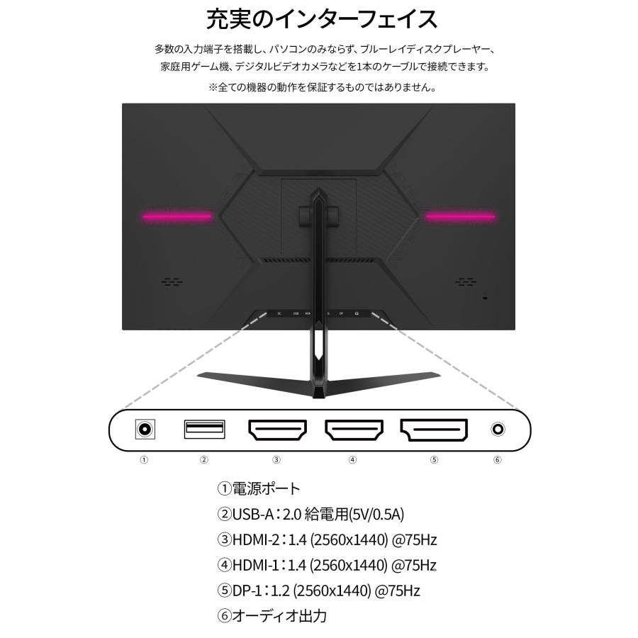 JAPANNEXT 31.5インチ モニター WQHD 2560x1440解像度 IPS