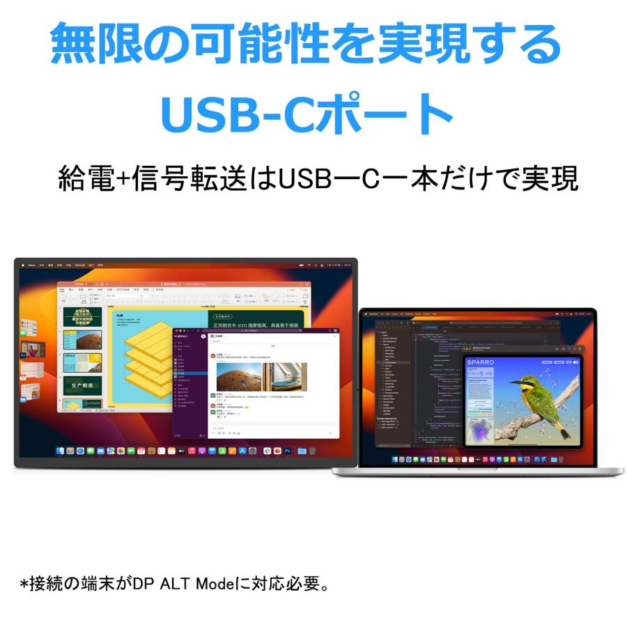 18 モバイルモニター 18.5インチ 120Hz 自立型スタンド モバイル