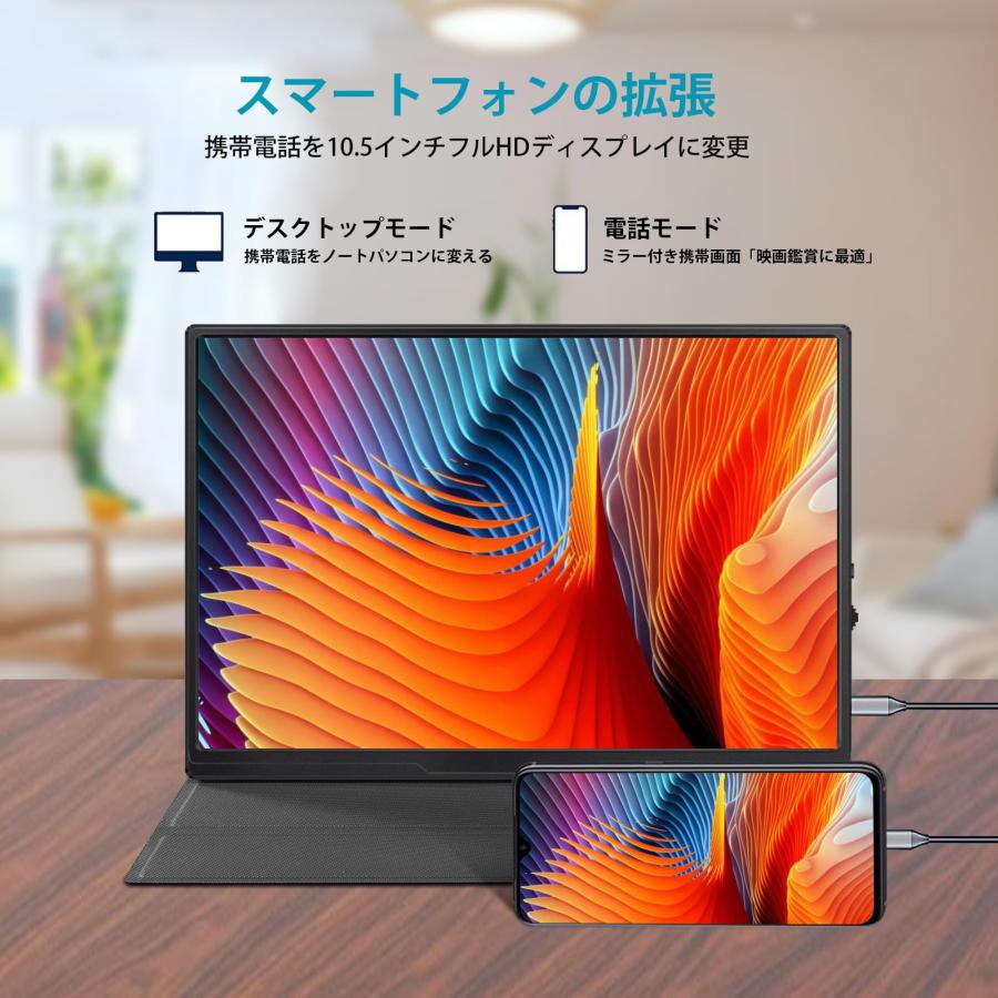 10.5インチ モバイルモニター IPS FHDパネル 1920*1280解像度