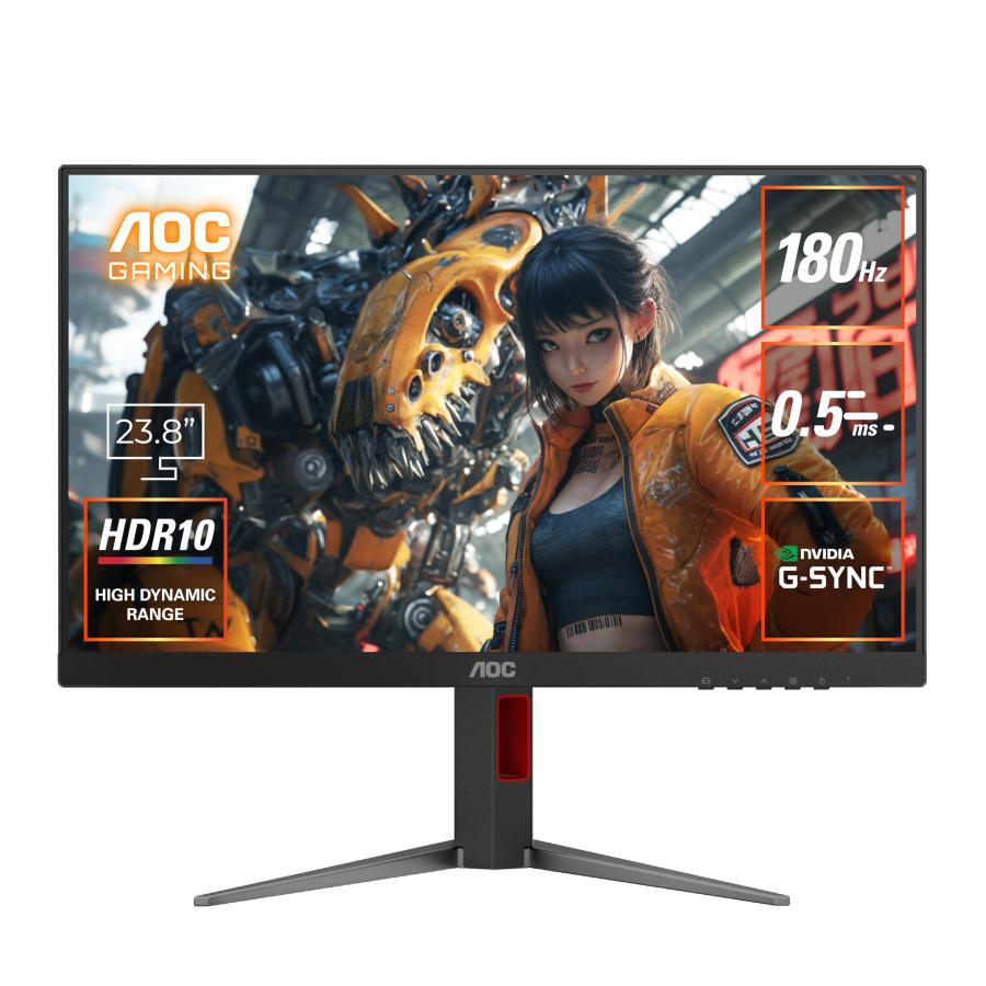 AOC ゲーミングモニター 23.8インチ 180hz 美品 AOC ゲーミングモニター 23.8インチ, 1920×1080@180Hz, 0.5ms, HDMI2.0