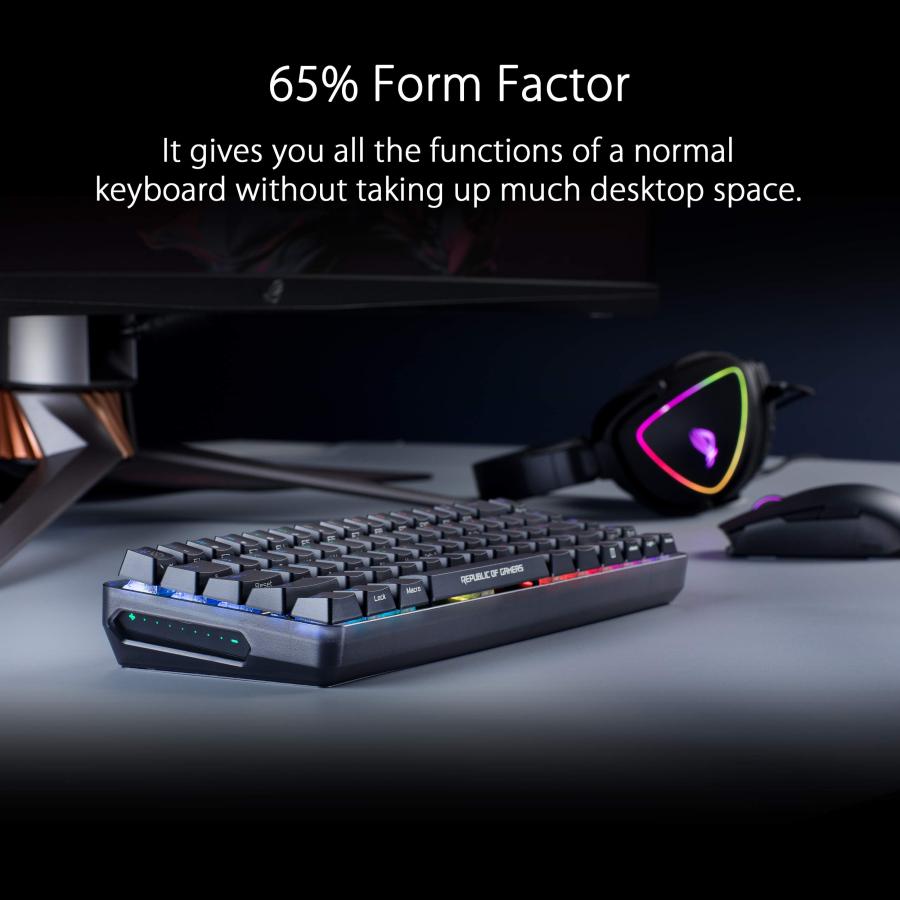 ASUS ゲーミングキーボードROG Falchion NX メカニカル ワイヤレス 65