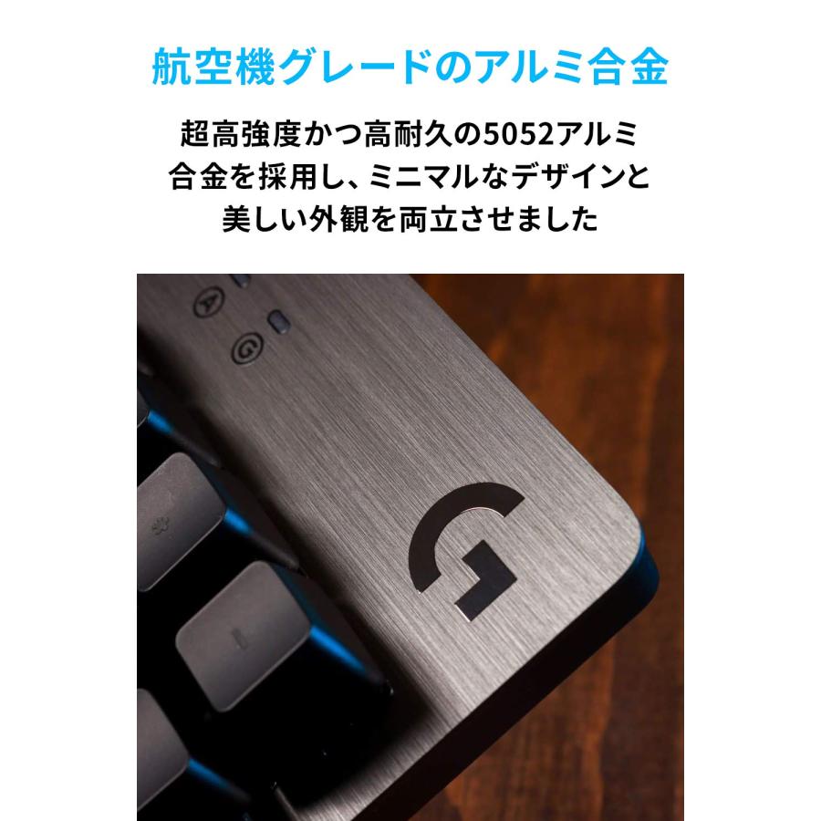 Logicool G ゲーミングキーボード G512r-CK 有線 クリッキー 青軸