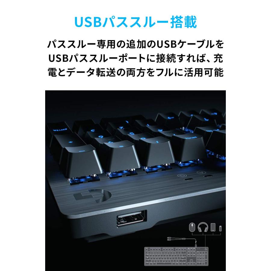Logicool G ゲーミングキーボード G512r-CK 有線 クリッキー 青軸
