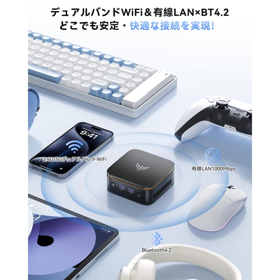 ミニpc 最新第12世代 n95 ミニpc動作より安定 2025新モデル 最大3.4GHz