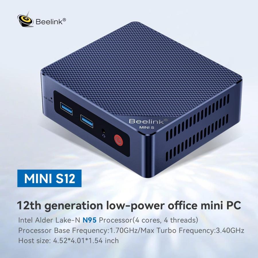 Beelink 第12世代Intel Alder Lake-N95プロセッサー（最大3.40GHz） Wi-11 ミニ_1