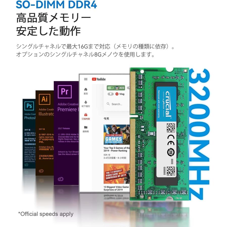 Beelink 第12世代Intel Alder Lake-N95プロセッサー（最大3.40GHz） Wi-11 ミニ_4