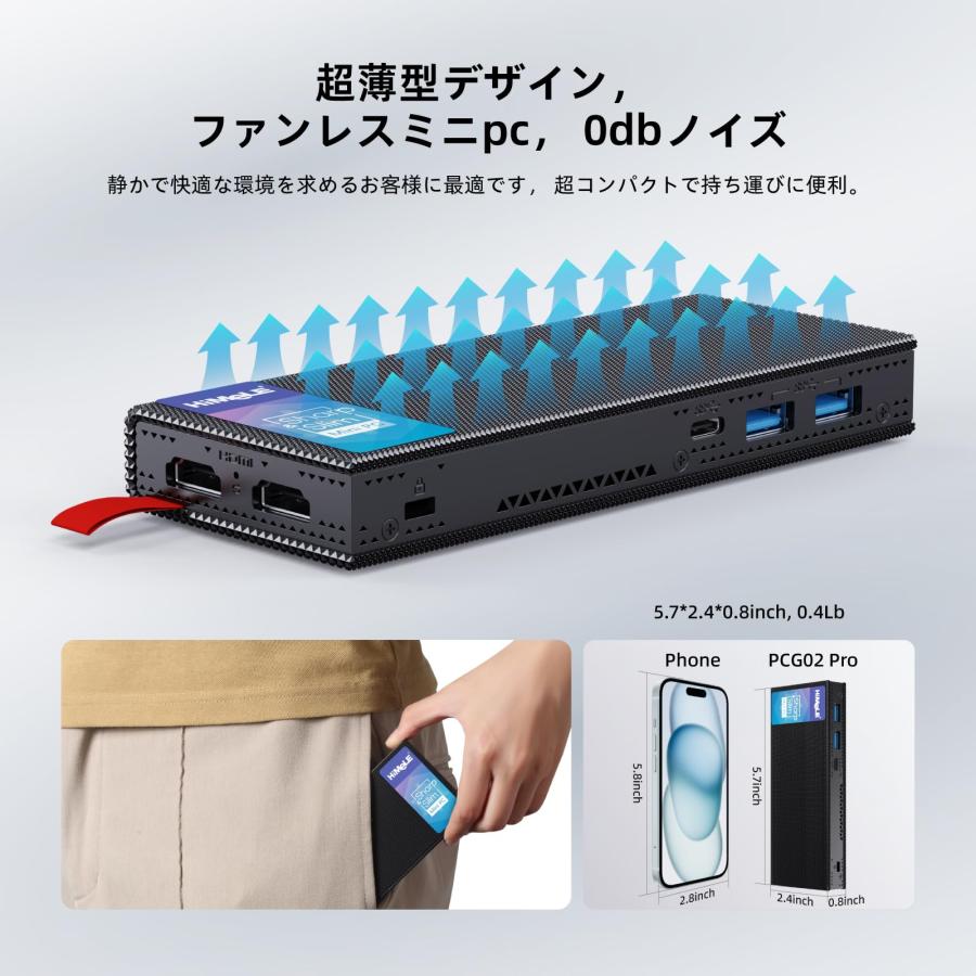HiMeLE PCG02 Pro スティックPC N100ファンレスミニPC fanless mini pc