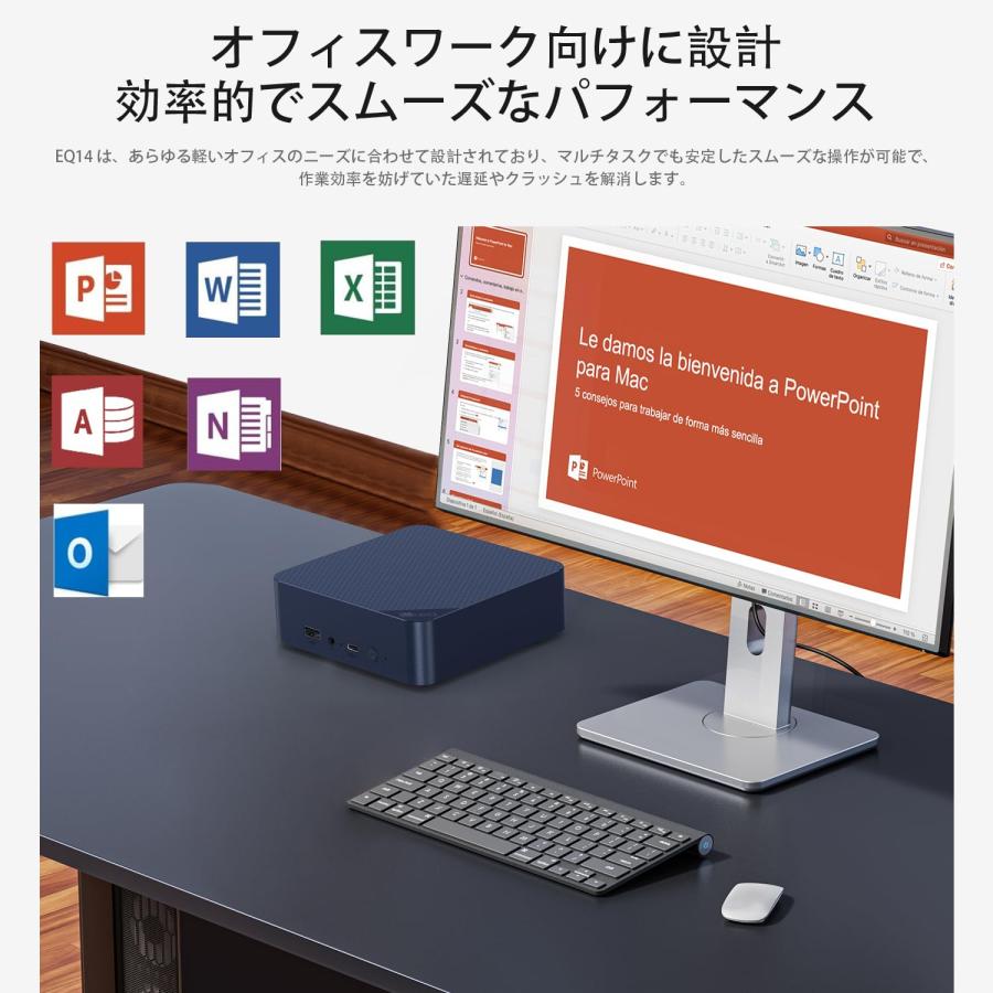 Beelink EQ14 ミニPC、Intel Twin Lake N150 ミニゲーミング PC、16GB