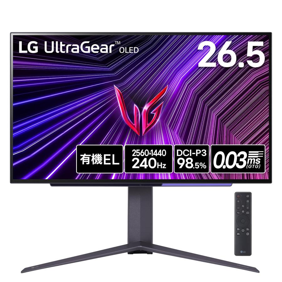 【未使用】LG ゲーミング モニター 27GS95QE-B 26.5インチ LG ゲーミング モニター UltraGear OLED 27GS95QE-B 26.5インチ/WQHD