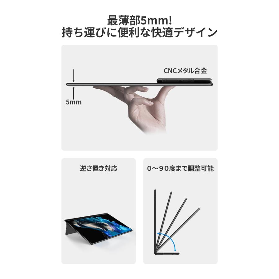 モバイルモニター 144Hz 15.6インチ 2K ゲーミングモニター ポータブル