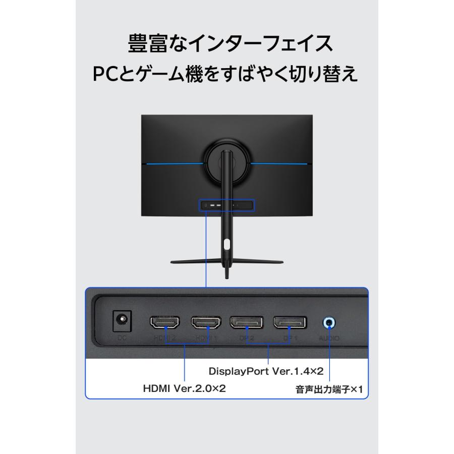 グリーンハウス 27インチ ゲーミングモニター 180Hz 1ms HDMIx2