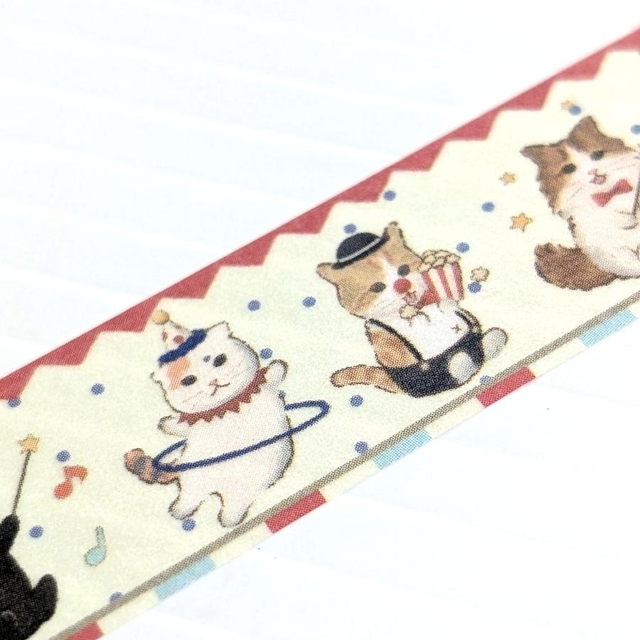 マスキングテープ とことこサーカス ネコがいっぱい-CIRCUS- aa-015