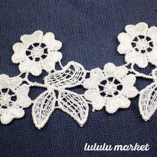 モチーフレース 花と葉っぱ 1m ab-254 : ルルルマーケット - 通販