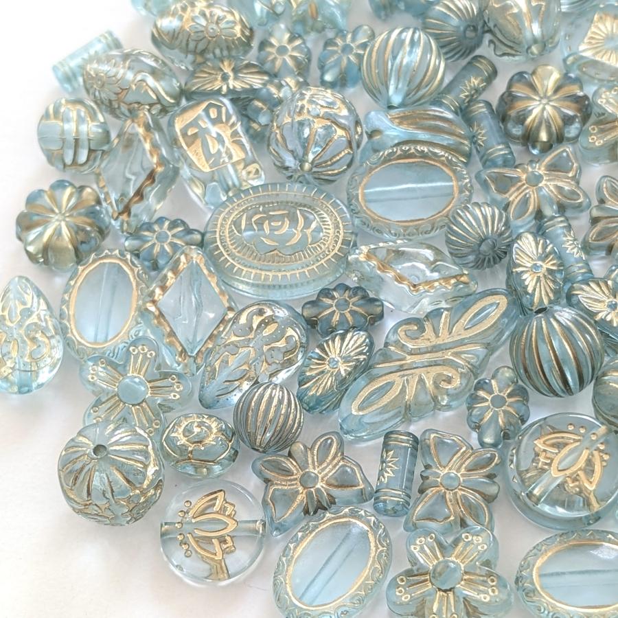 アクリルビーズミックス 150g（ターコイズ） ab-541b : ルルル