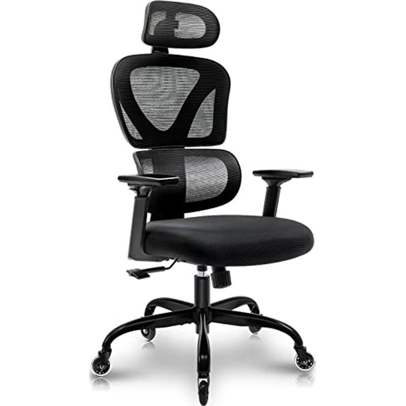 KERDOM ワークチェア リクライニングチェア オフィスチェア 人間工学椅子 デスクチェア 特製PU静音キャスター付き メッシュバック 3