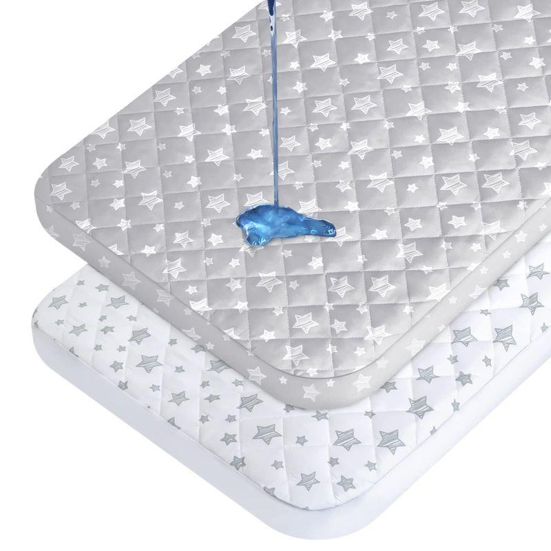 防水パック N Play マットレスパッドプロテクター プレミアムキルトパック&プレイ/ミニベビーベッドマットレスシートカバー Graco