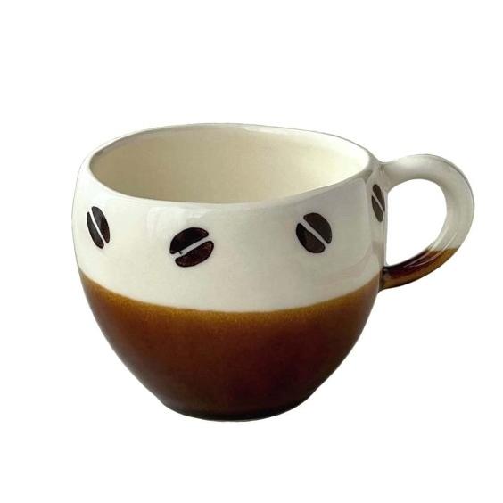 コーヒー豆柄 マグカップ BEANS 2 美濃焼 日本製 ブラウン コーヒー豆柄 マグカップ BEANS 2 美濃焼 日本製 ブラウン