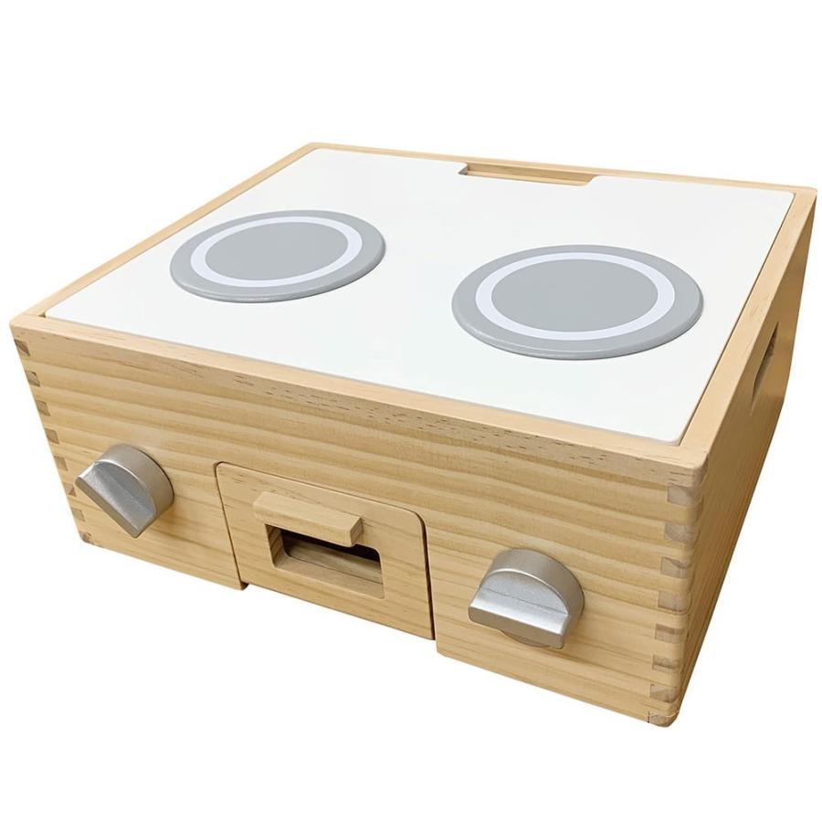 木製コンロ 大8.5号 白 新品未使用です。 Sweet Little Chef 木製 おままごと 鍋＆フライパン キッチン コンロ