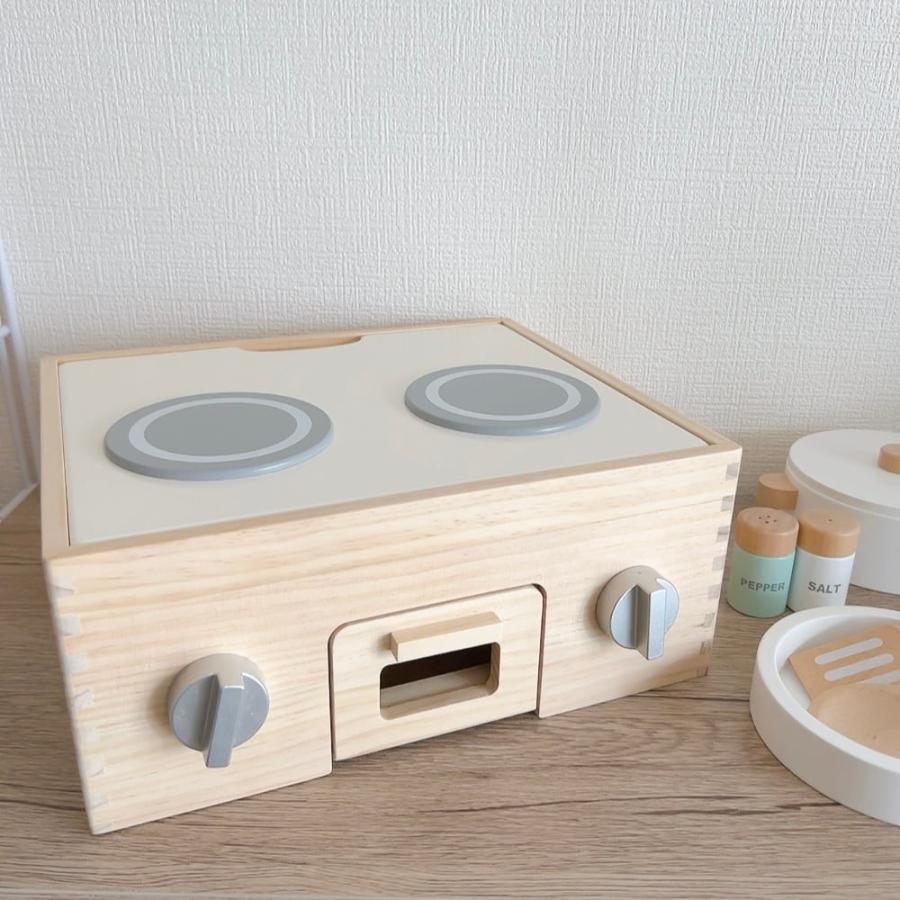 Sweet Little Chef 木製 おままごと 鍋＆フライパン キッチン コンロ