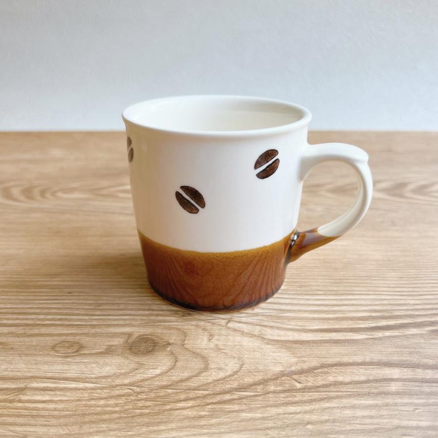 コーヒー豆柄 マグカップ BEANS 2 美濃焼 日本製 ブラウン コーヒー豆柄 マグカップ BEANS 2 美濃焼 日本製 ブラウン
