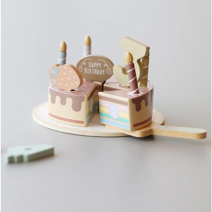 Adnil LAND 木製おままごと バースデーケーキ くすみカラー 女の子