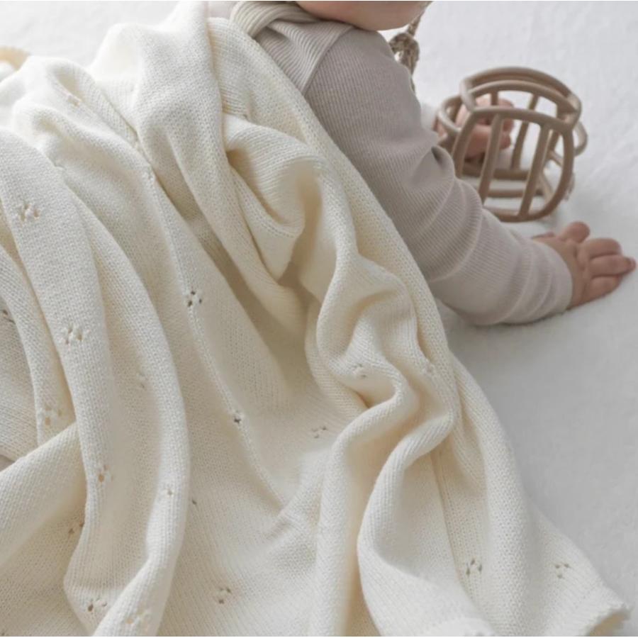 blanco ベビー ニットブランケット organic cotton blanket blanco ベビー ニットブランケット organic cotton blanket